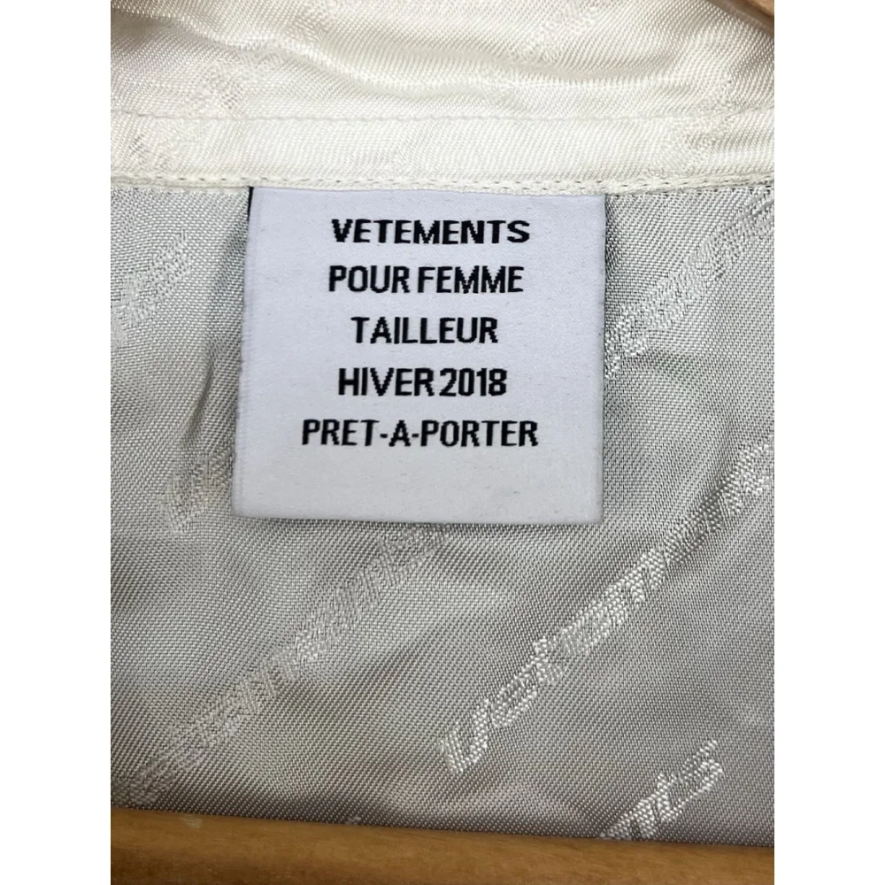Vetements FW18 Denma Gvasalia Satin Jacquard Metallic Boucle Tweed Jacket Jennie